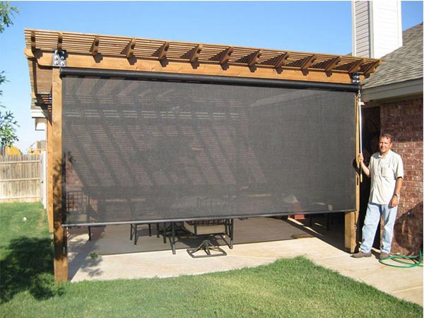 2024 Latest household outdoor HDPE sun shade Roller Blind