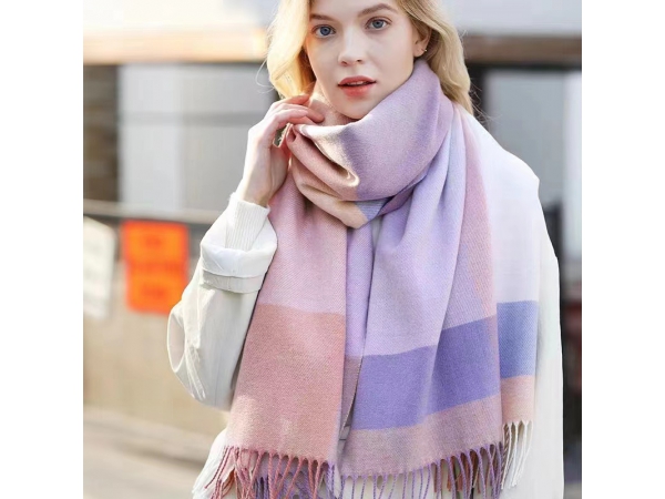 100% Real Wool shawl Plain Thick Women Wool Blend Scarf for Winter