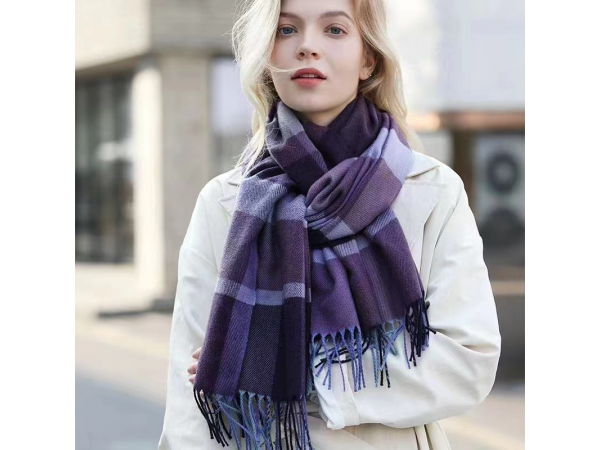 2024 Wholesale Fashion Design Low Price shawl Plain Thick Women Wool Blend Scarf for Winter