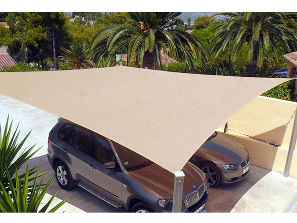 2024 DIY Outdoor Car parking Knitted HDPE sun shade Fabric